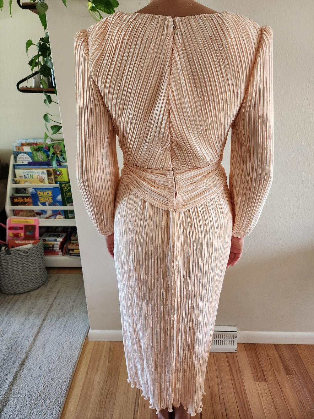 Vintage George F. Couture pleated midi